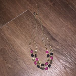White House Black Market pink/black necklace